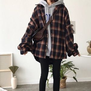 oversized warm flannel